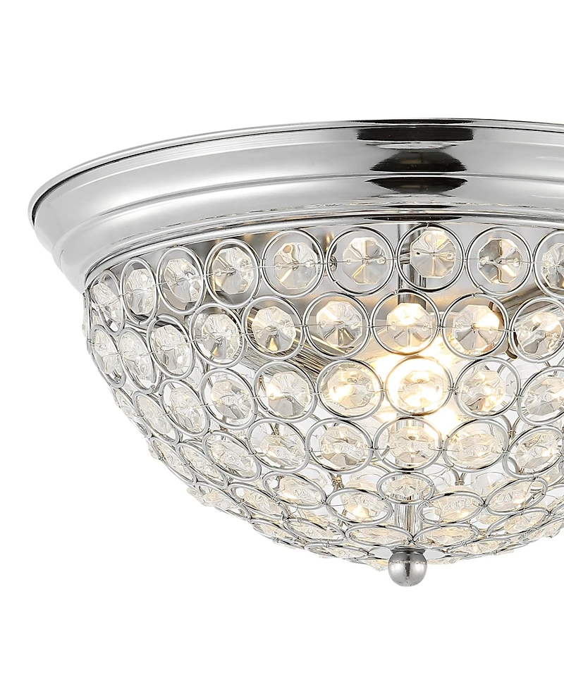 Malia 12" 1-Light Traditional Transitional Iron Led Flush Mount