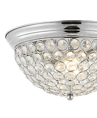 Malia 12" 1-Light Traditional Transitional Iron Led Flush Mount