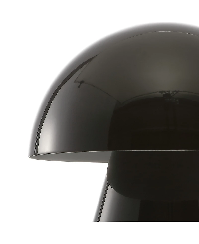 Porcini 7" Contemporary Bohemian Rechargeable, Cordless Iron Integrated Led Mushroom Table Lamp