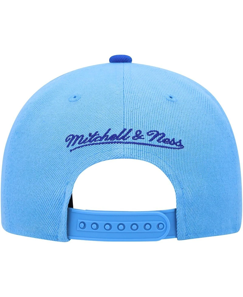 Big Boys and Girls Mitchell & Ness Powder Blue, Royal Los Angeles Lakers Two-Tone Snapback Hat