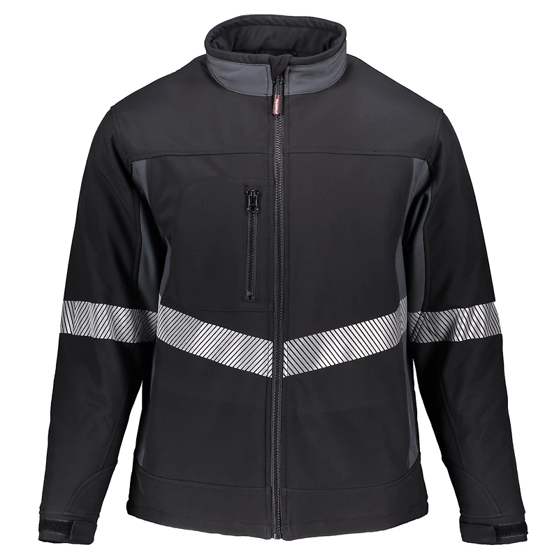 RefrigiWear Big & Tall Enhanced Visibility Insulated Softshell Jacket - High-Vis Winter Work Coat
