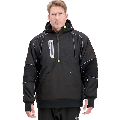 RefrigiWear Men's Extreme Hybrid Sweatshirt Heavy Duty Hoodie, Insulated Work Pullover