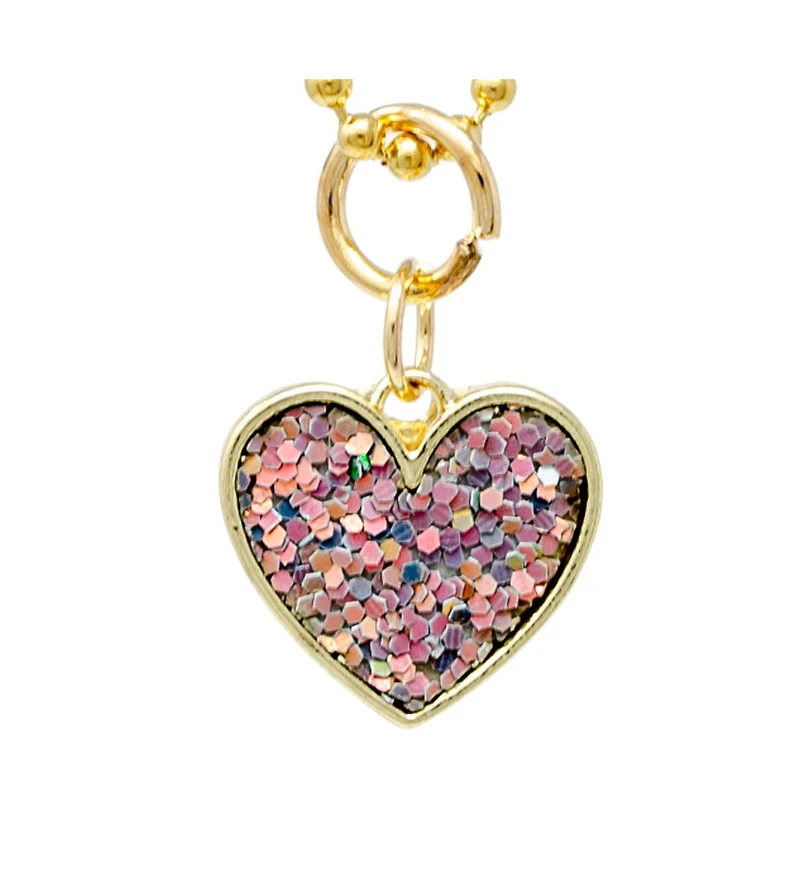 Zomi Gems Girls Sparkle Heart Necklace