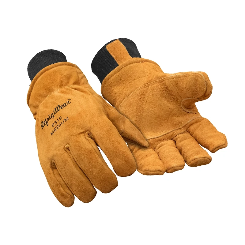 RefrigiWear Men's Insulated Leather Work Gloves - Warm, Durable, Foam Padded, 0°F Cold Weather Rating