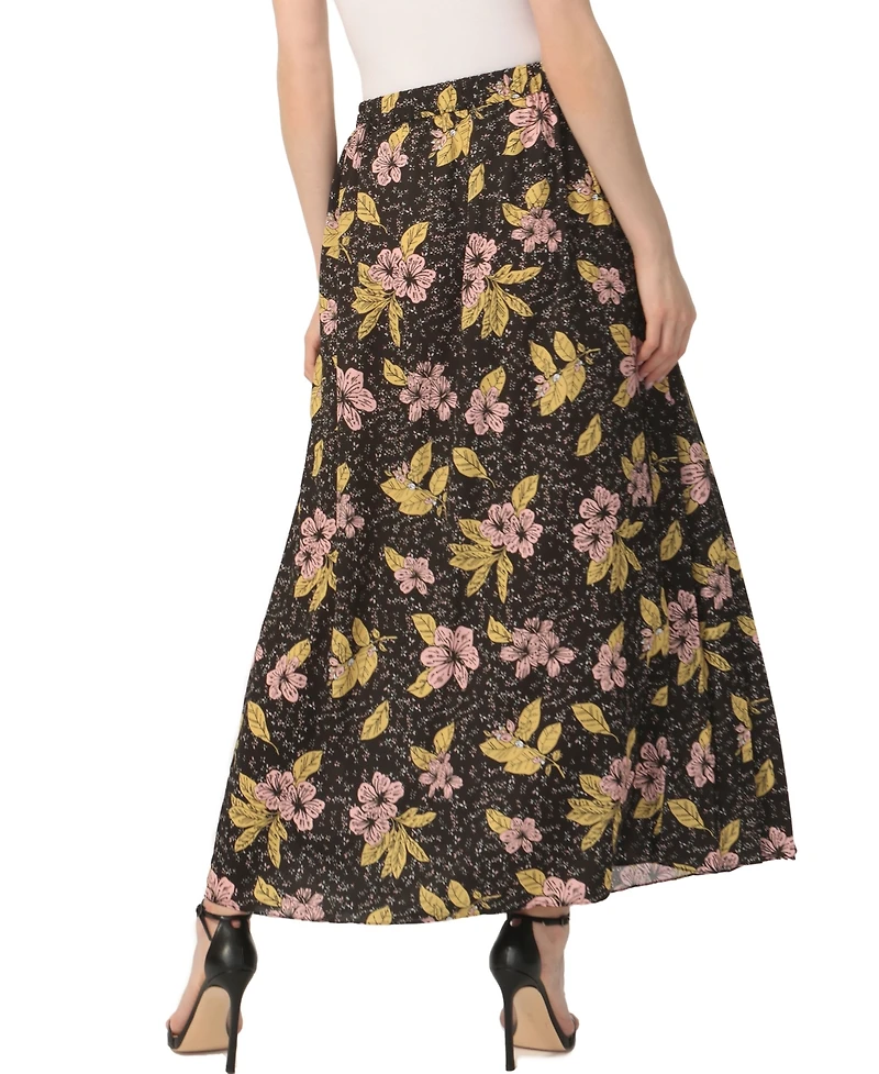 kimi + kai Women's Print Box Pleat Maxi Skirt