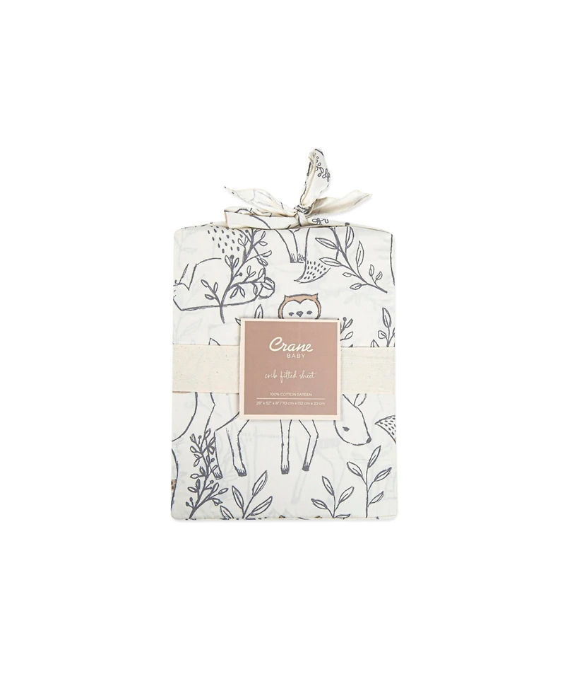 Crane Baby Baby Boys or Baby Girls Ezra Crib Sheet
