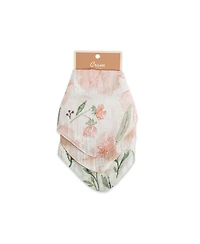 Crane Baby Baby Girls Parker Muslin Bibs, 3 Piece Set