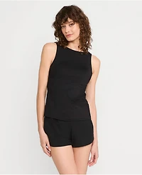 Lands' End Women's D-Cup High Neck Upf 50 Sun Protection Modest Tankini Swimsuit Top