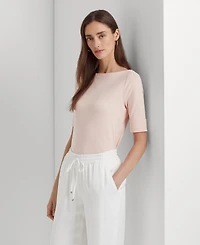 Lauren Ralph Petite Stretch Boatneck Top