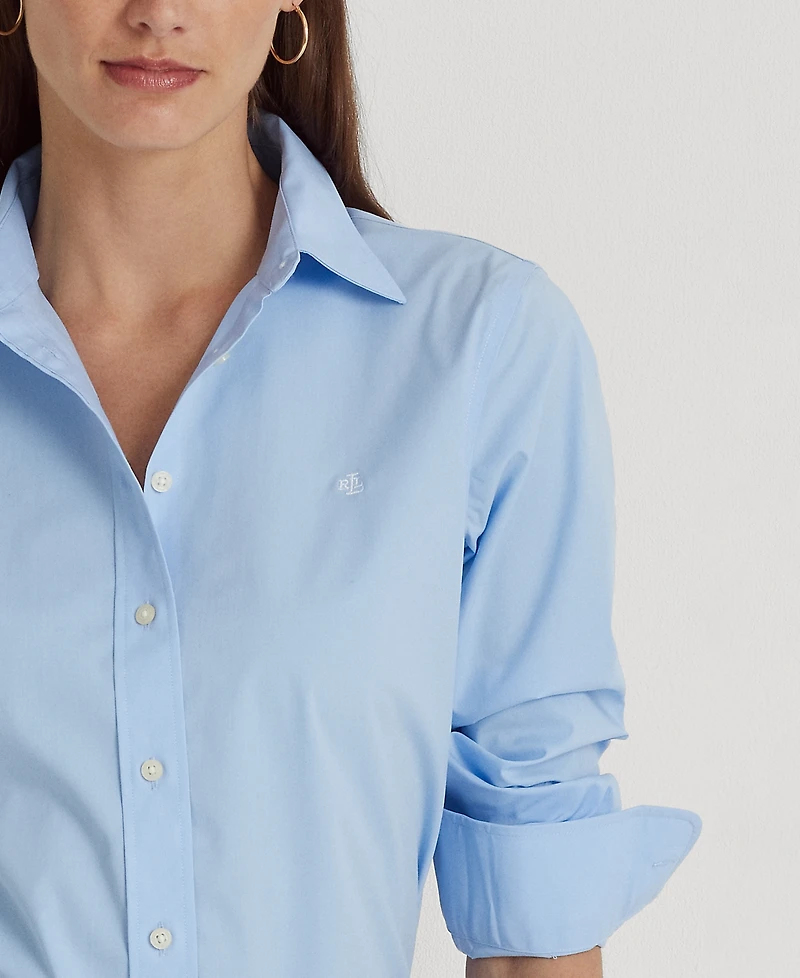 Lauren Ralph Petite Non-Iron Straight-Fit Shirt