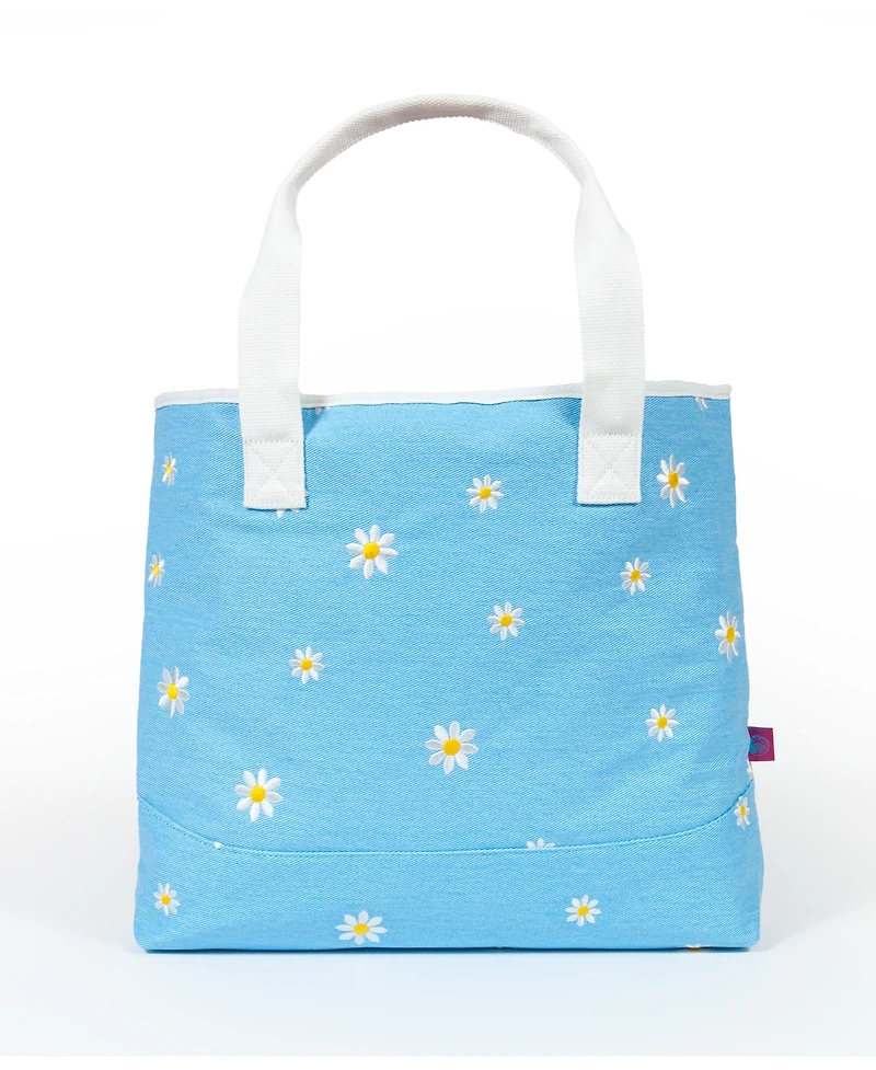 Shady Lady Daisy Extra Large, 100% Cotton Canvas Carryall Tote Bag