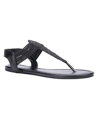 New York & Company Women's Freya T-Strap Gladiator Ankle Strap Sandals