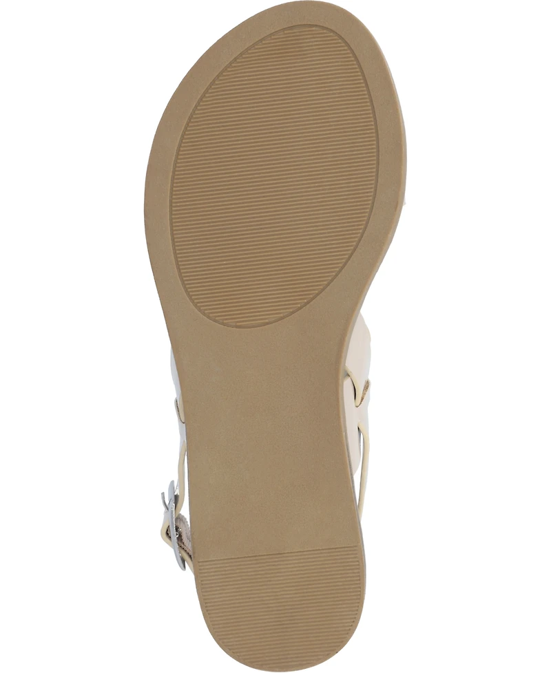 Journee Collection Women's Lavine Double Strap Flat Sandals