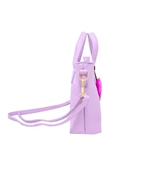 Tiny Treats Girls Purple Leather Tote Bag