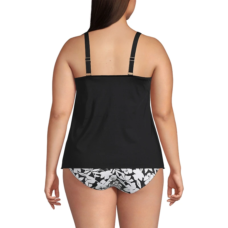 Lands' End Women's Plus Tulip Hem Tankini Top
