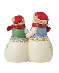 Jim Shore Snow Couple with Puppy Figurine
