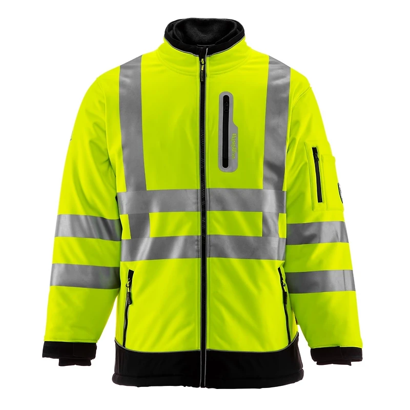 RefrigiWear Men's Insulated HiVis Extreme Softshell Jacket with Reflective Tape
