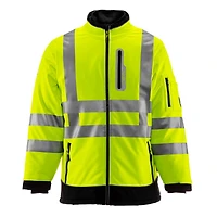 RefrigiWear Men's Insulated HiVis Extreme Softshell Jacket with Reflective Tape