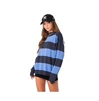 Women's Light Knitted Oversize Sweater With Stripes