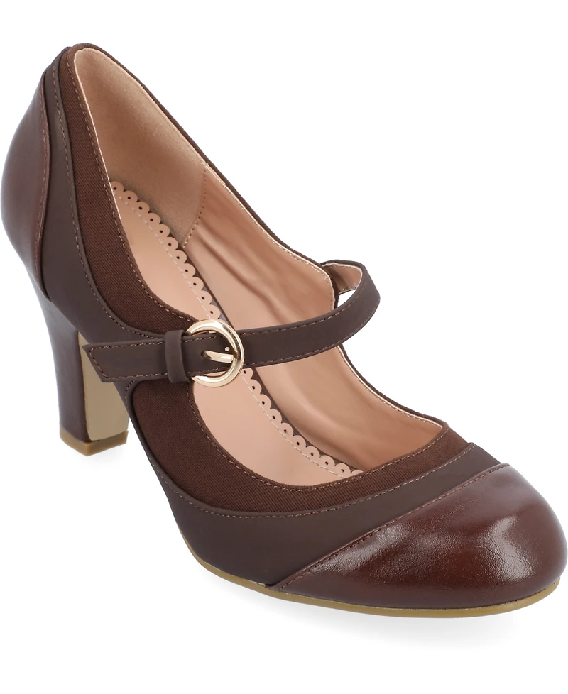 Journee Collection Women's Siri Round Toe Mary Jane Pumps