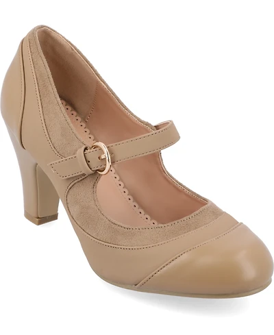 Journee Collection Women's Siri Round Toe Mary Jane Pumps