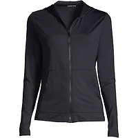 Lands' End Plus SunShade Upf 50 Long Sleeve Hooded Full Zip Rash Guard