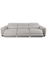 Closeout! Krofton 3-Pc. Beyond Leather Fabric Sofa with 3 Power Motion Recliners, Created for Macy's