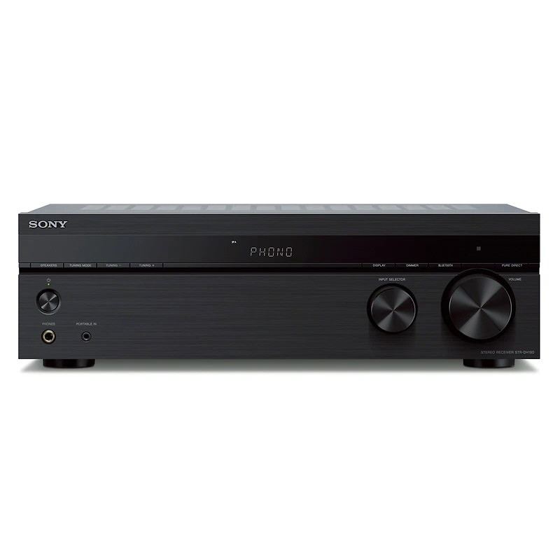 Sony Str-DH190 Stereo Receiver with Phono Input and Bluetooth Connectivity