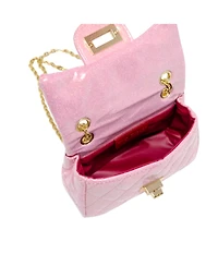 Tiny Treats Girls Pink Classic Quilted Sparkle Mini Handbag