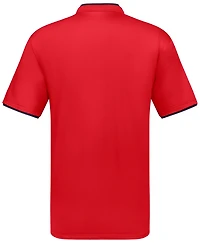Men's Short Sleeve Henley Polo Shirt with Contrast-Trim