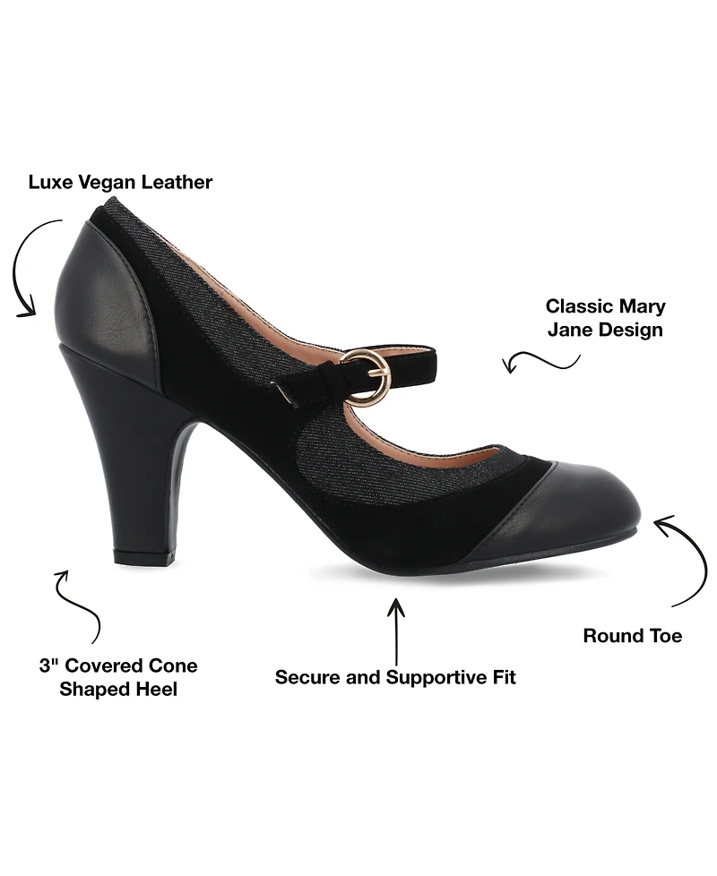 Journee Collection Women's Siri Round Toe Mary Jane Pumps