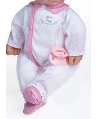 Jc Toys La Baby 14.3" Soft Body Baby Doll Onesie with Pacifier, Magic Bottle Set