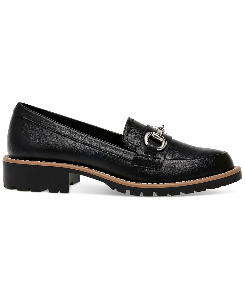 Dv Dolce Vita Women's Celeste Tailored Hardware Chain Lug Sole Loafers
