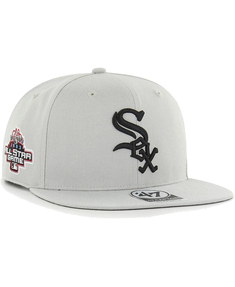Men's '47 Brand Gray Chicago White Sox 2003 Mlb All-Star Game Sure Shot Captain Snapback Hat