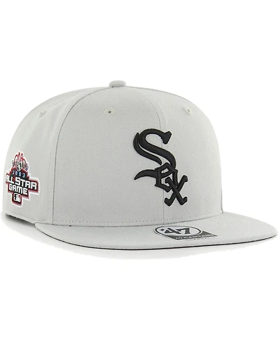 Men's '47 Brand Gray Chicago White Sox 2003 Mlb All-Star Game Sure Shot Captain Snapback Hat