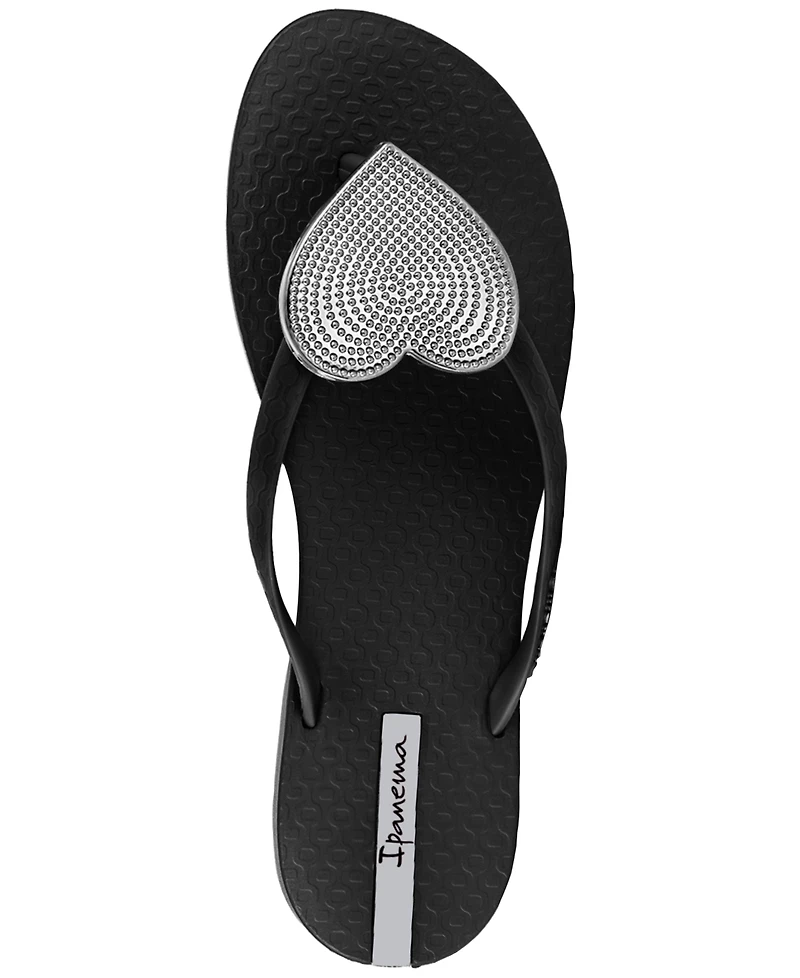 Ipanema Women's Wave Heart Sparkle Flip-flop Sandals