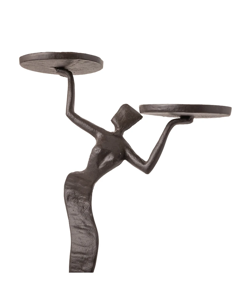 Danya B Fancy Lady Cast Iron Double Candle Holder