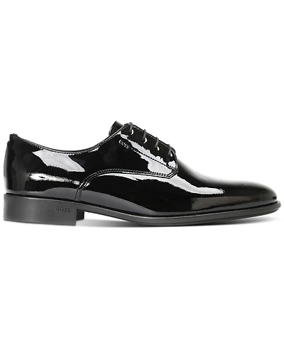 Boss by Hugo Men's Patent Leather Colby Printed Derby Dress Shoe