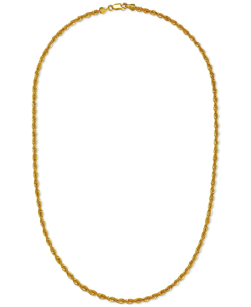 Sparkle Rope Link 22" Chain Necklace (3-5/8mm) in 14k Gold