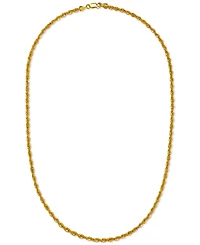 Sparkle Rope Link 22" Chain Necklace (3-5/8mm) in 14k Gold