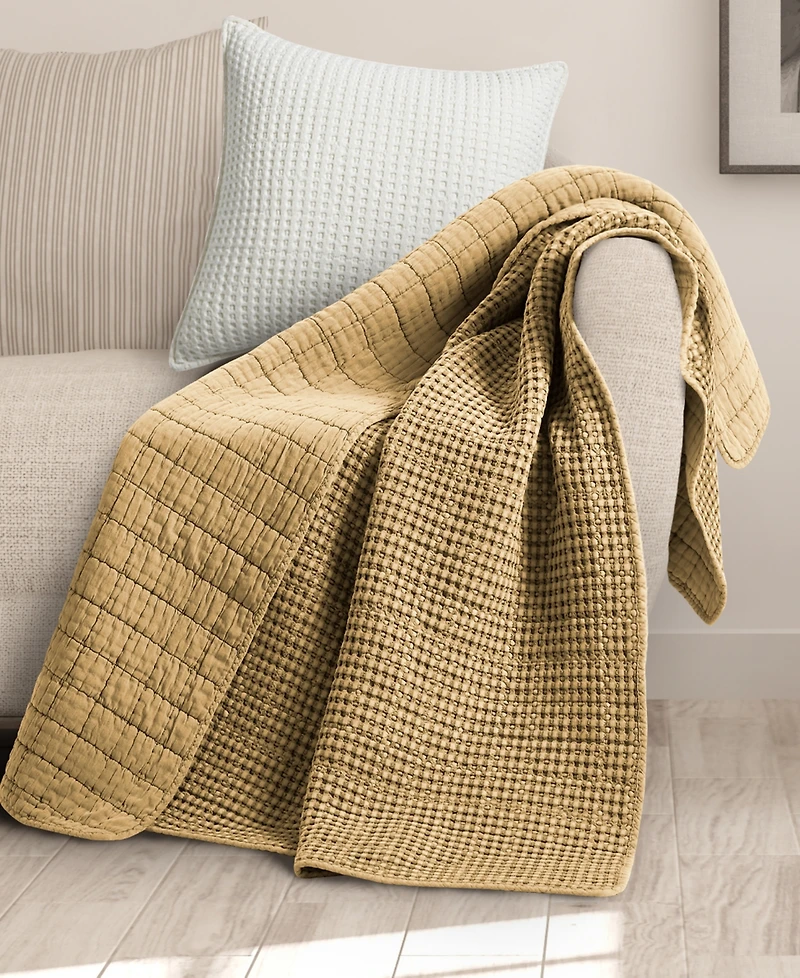 Levtex Mills Waffle Stitched Quilted Throw, 60" x 50"