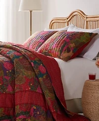Greenland Home Fashions Jewel 100 Cotton Kantha Quilted Bedspread Set