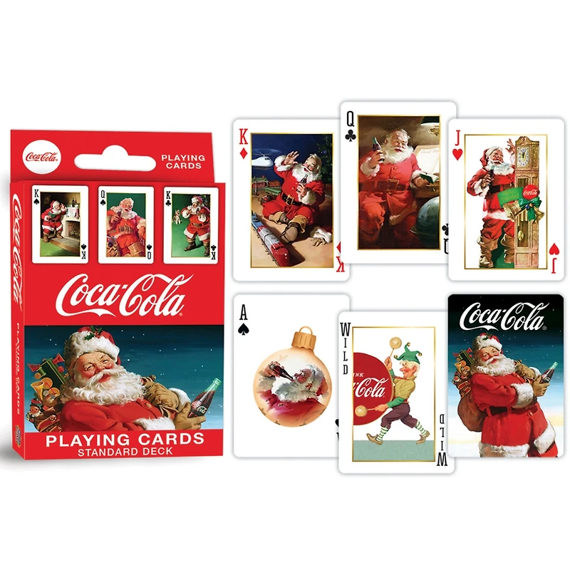 MasterPieces Coca-Cola Vintage Santa Playing Cards - 54 Card Deck