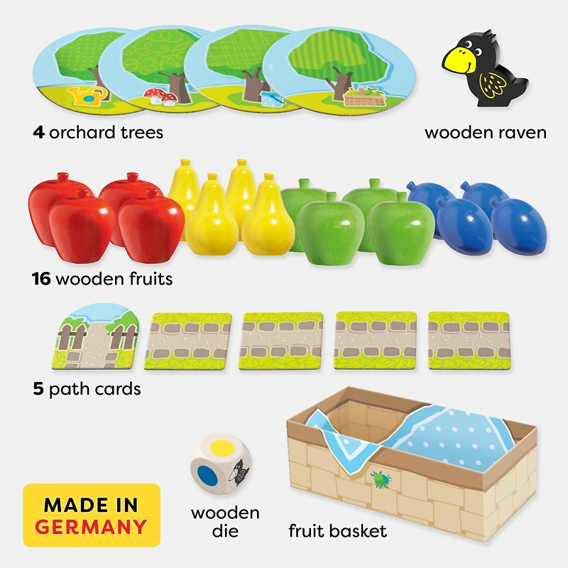 Haba My Very First Games - First Orchard Toddler Game - Cooperative Toddler Board Games for 2 Year Olds - Made in Germany