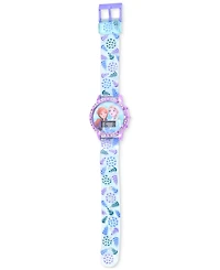 Accutime Girls' Digital Disney Frozen Light Blue Silicone Strap Watch 33mm Gift Set