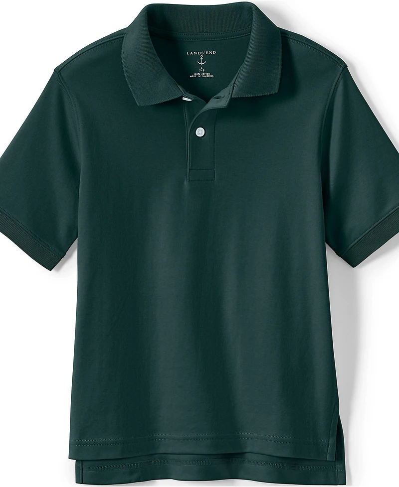Lands' End Boys Short Sleeve Interlock Polo Shirt