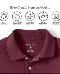 Lands' End Boys Short Sleeve Interlock Polo Shirt