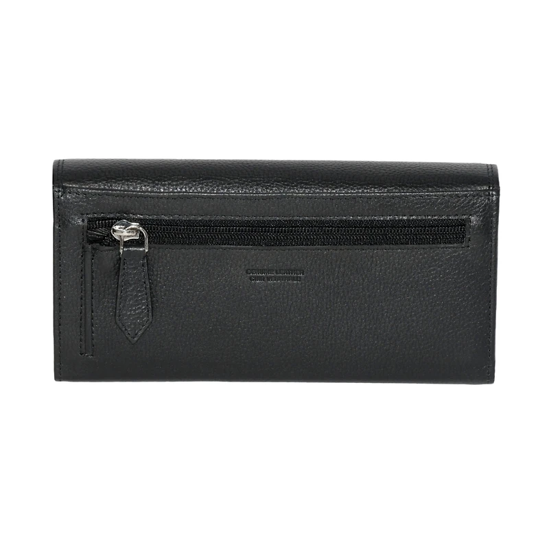 Club Rochelier Ladies Leather Clutch Wallet with Checkbook and Gusset