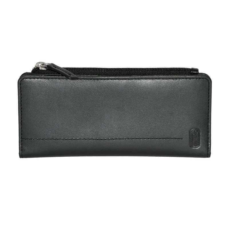 Club Rochelier Ladies Slim Clutch Wallet with Top Zipper