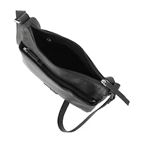 Ladies Leather Medium Multi Zip Crossbody Bag